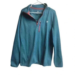 The Southern Shirt Co. Keeler 1/4 Zip Pullover in Indian Teal Size Medium